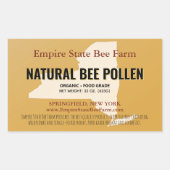 ニューヨークの州ビーキーパー食品ラベル 長方形シール (正面)