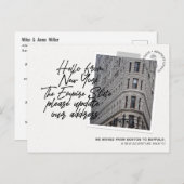 ニューヨークの州先移動案内 インビテーションポストカード (正面/裏面)