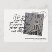 ニューヨークの州先移動案内 インビテーションポストカード (正面)