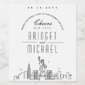 ニューヨークの愛 | 応援&感謝してい! ワインラベル (シングルラベル)