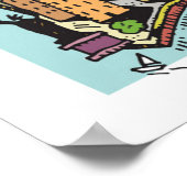 ニューヨークの手書き地図 ポスター (角)