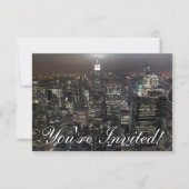ニューヨークの招待状パーソナライズなニューヨークRSVP 招待状 (正面)
