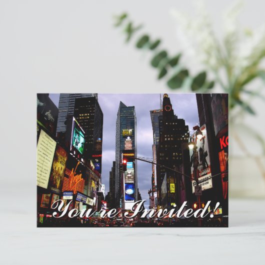 ニューヨークの招待状パーソナライズなニューヨークRSVP 招待状 (スタンド正面)