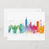 ニューヨークの新しい休日 - デザイン1 シーズンポストカード (正面/裏面)