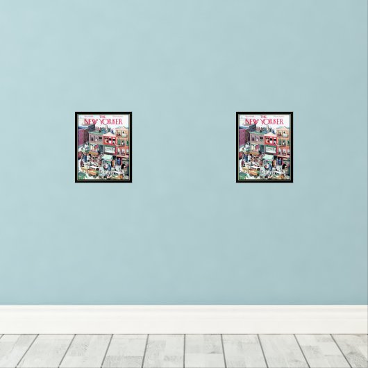 ニューヨークの日常生活のニューヨーカーカバー (ウッドフロア)