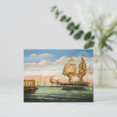 ニューヨークの日没の湾 ポストカード (スタンド正面)