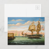 ニューヨークの日没の湾 ポストカード (正面/裏面)