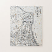 ニューヨークの旧式な地図 ジグソーパズル (縦)
