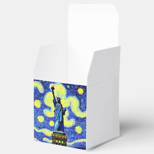 ニューヨークの星空の夜景の像 フェイバーボックス (オープン)