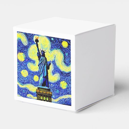 ニューヨークの星空の夜景の像 フェイバーボックス (裏面サイド)