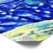 ニューヨークの星空の夜景の像 ポスター (角)