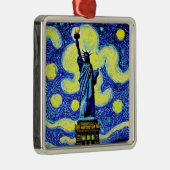 ニューヨークの星空の夜景の像 メタルオーナメント (右)