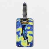 ニューヨークの星空の夜景の像 ラゲッジタグ (裏面縦)