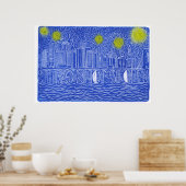 ニューヨークの星空の夜…誰がジョン・ガルトだ ポスター (キッチン)