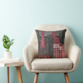 ニューヨークの標高バイナイト – 赤 クッション (椅子)