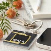 ニューヨークの横断歩道の印の歩行 キーホルダー (正面右)