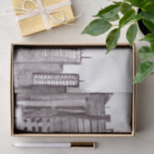 ニューヨークの水の色マンハッタンスカイラインブラック 薄葉紙 (ギフト)