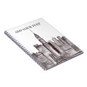 ニューヨークの水の色マンハッタンスカイライン ノートブック (右側)