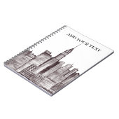 ニューヨークの水の色マンハッタンスカイライン ノートブック (左側)