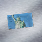 、ニューヨークの水彩画の絵を描くこと自由の女神 マグネット名刺 (インサイチュ)