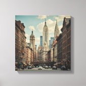 ニューヨークの活気ある都市 キャンバスプリント (正面)