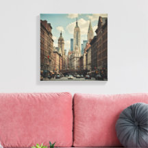 ニューヨークの活気ある都市