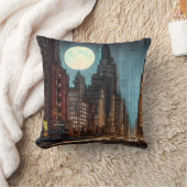 ニューヨークの満月 クッション (ブランケット)