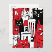 ニューヨークの猫たち シーズンポストカード (正面/裏面)