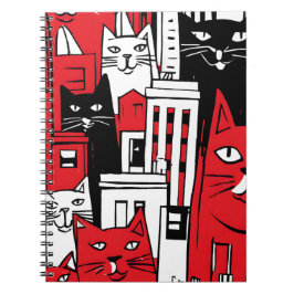 ニューヨークの猫アートノートブック - かわいいファンタジーな猫 ノートブック