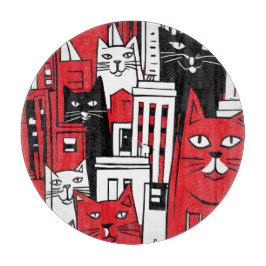 ニューヨークの猫 カッティングボード