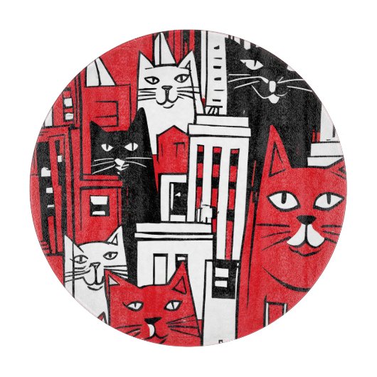ニューヨークの猫 カッティングボード (正面)
