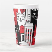 ニューヨークの猫 カフェラテマグ (正面)