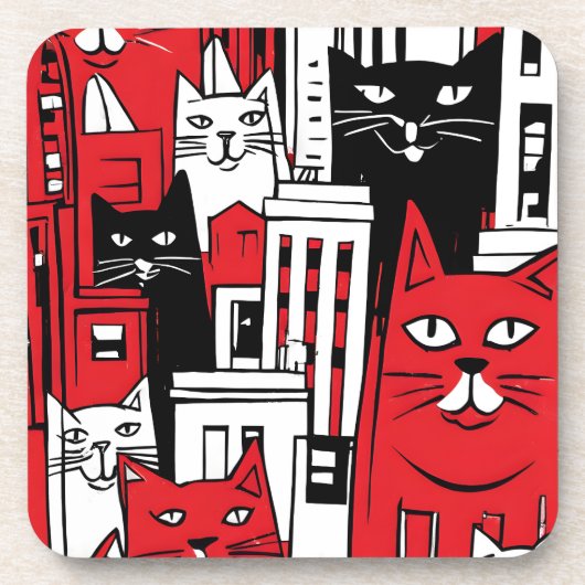 ニューヨークの猫 コースター (正面)