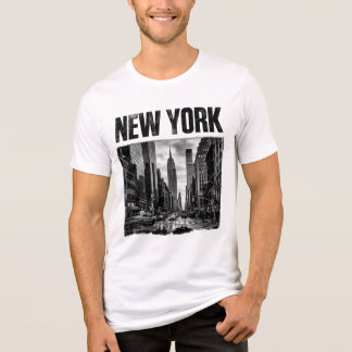 ニューヨークの白黒画像のデザイン トライブレンドTシャツ