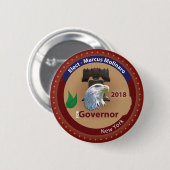 ニューヨークの知事のためのマーカスMolinaroを選んで下さい 缶バッジ (正面&裏面)