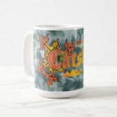 ニューヨークの秋のキャットスキルズ離れ、秋グラウンド コーヒーマグカップ (正面左)