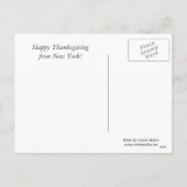 ニューヨークの秋、感謝祭 シーズンポストカード (裏面)