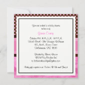 ニューヨークの空とスカイライン ブルックリン橋 ボートで3時間 ベイビーシャワー 招待状 (裏面)