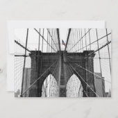 ニューヨークの結婚式 NYC ブルックリン橋 ブライダルシャワー 招待状 (裏面)