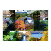 ニューヨークの美しいITHACAポスター