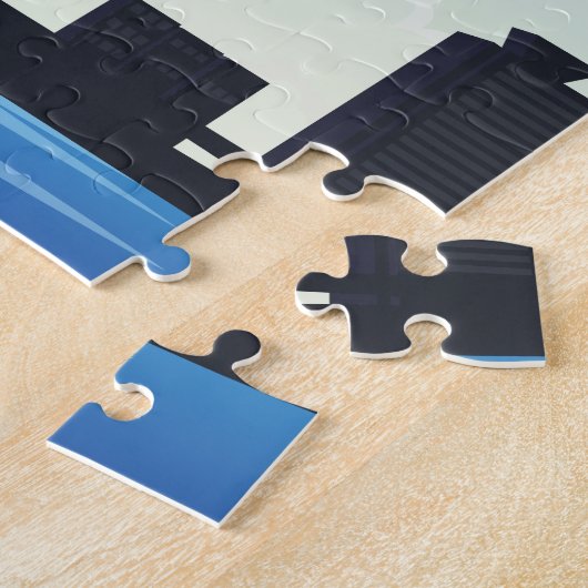 ニューヨークの自由のビンテージ・トラベルの像 ジグソーパズル (側面)