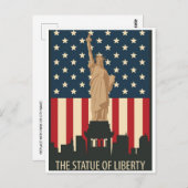 ニューヨークの自由ヴィンテージ ポストカード (正面/裏面)