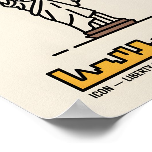 ニューヨークの自由線はっきりしたの彫像 ポスター (角)