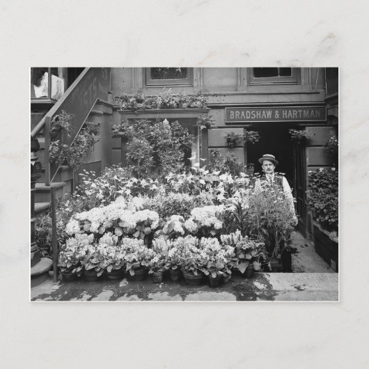 ニューヨークの花屋、1895年 ポストカード (正面)