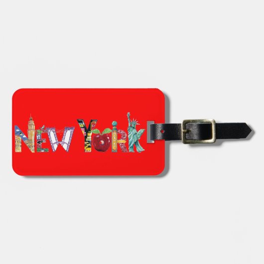 ニューヨークの荷物のラベル ラゲッジタグ (正面横)