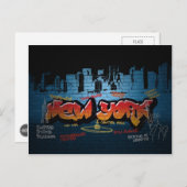 ニューヨークの落書きポストカード ポストカード (正面/裏面)