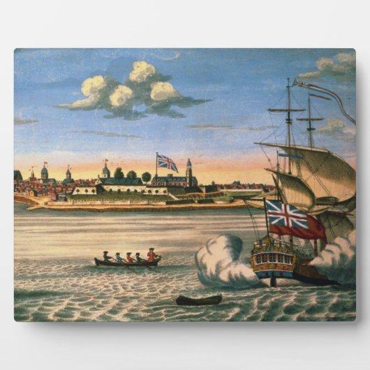 ニューヨークの街とフォートジョージの眺め フォトプラーク (正面)