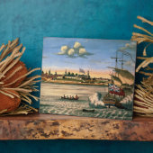 ニューヨークの街とフォートジョージの眺め フォトプラーク (側面)