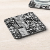 ニューヨークの街並み（モノクロ） コースター (左側)