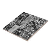 ニューヨークの街並み（モノクロ） タイル (側面)